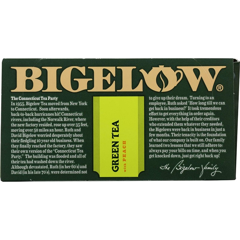 Bigelow Green Tea w/ Peach Tea Bags, 20 ct
