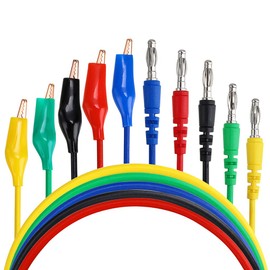 Sumnacon 20 kits de prueba de sonda trasera – Cable de prueba de enchufe banana de 4 mm a clip de cocodrilo con 3 ángulos, 15 pines de sonda trasera para vehículos, automóviles, circuitos de coche, pruebas de diagnóstico eléctrico