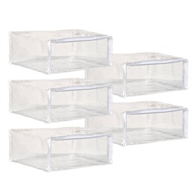 Glenna Jean 5 Pack Clear Zippered Storage Bags for Clothes,Closet Organizers and Storage Containers Vinyl Moving Bag for Bedding, Linen, Blankets, Comforters, Clothing & Toys