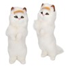 Furry Cat Figurine Realistic Simulated Adorable Lovely Decorative Plush Cat