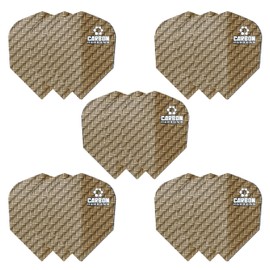 Harrows Carbon Flights, Set of 5 Premium Extra Strong Dart Flight Bags (15 Flights), gold