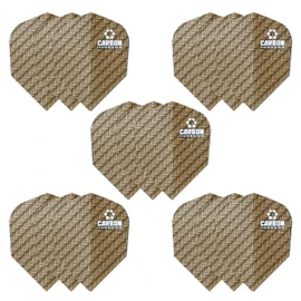 Harrows Carbon Flights, Set of 5 Premium Extra Strong Dart Flight Bags (15 Flights), gold