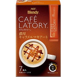 AGF Blendy Cafelatory Caramel Macchiato Net Wt.2.72oz/77g (2 pack)
