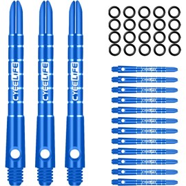 CyeeLife Aluminium Dart Shafts, Pack of 15, 2BA Darts Stems 40 mm, Blue