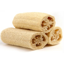 Natural Loofah Exfoliating Bath Sponge by Spa Destinations® (3 Pack of 6 Loofah) Natural Renewable Resource.