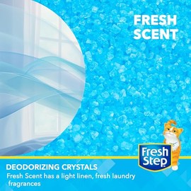 Fresh Step Cat Litter Crystals Deodorizer, Non Toxic Odor Neutralizing Crystals for Litter Boxes that Help Control Smells and Keep Home Areas Fresh, Fresh Scent, 30 Ounce