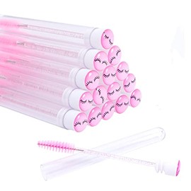 20 unidades de cepillos desechables para máscara de pestañas, con forma de diamante, para maquillaje, varita en tubo sanitario