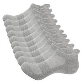 WEARPEER 10 Pairs Ankle Socks for Men & Women Breathable Athletic Running Socks Sports no Show Socks Low Cut Socks Men- 10 Pairs Gray Small