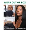 KLAIYI Bob Wig Human Hair Bye Bye Knots Glueless Wear