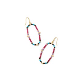 Kendra Scott Essie Open Frame Earrings Gold Orchid Mix One Size