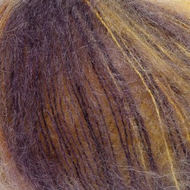 GGH Kidseda - Mohair wool & silk - 25g wool for knitting - light mohair wool with colour gradient - Colour 212 - Purple-Gold
