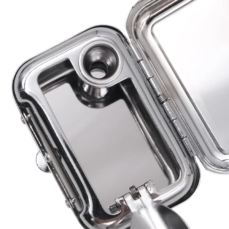 Tiardey Mini Stainless Steel Ashtray Portable Ashtray Pocket Ashtray Odourproof