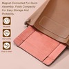 sourcing map PU Leather Dice Tray, Rectangle Magnetic Folding Velvet