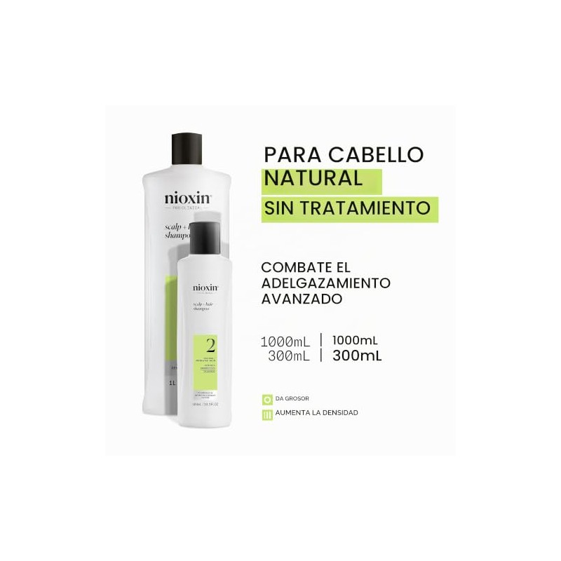 Nioxin - Sistema 2 - Champú Fortalecedor para Cabello y