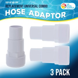 U.S. Pool Supply Replacement Universal Combo Hose Adapter, 1-1/4" or 1-1/2", 3 Pack - Fits Above-Ground Pool Pump, Filter, Skimmer - Compatible with Hayward SPX1091Z7 or SPX1091Z4, Chlorine Feeders