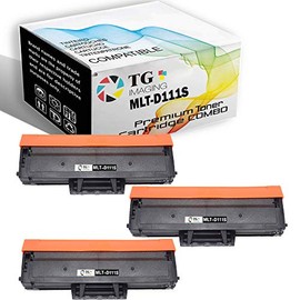 (Newest chip) TG Imaging 3-Pack Compatible MLT-D111S Toner Cartridge | T-111S, 3xBlack | for Xpress M2020 M2070 Printer