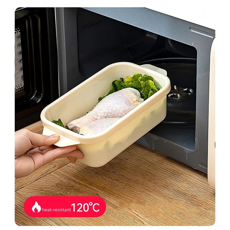 Yutry&lyin 3PCS Rectangle Plastic Food Storage Box Sets with Lids,