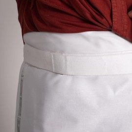 Dhoti Cotton White Belt Easy-To-Wear Adjustable for Dhoti Religious Occasion Wedding Temple Puja Rituals & Gifting (White)