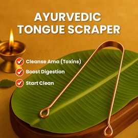 Natruveda 100% Pure Copper Tongue Scraper for Adults & Kids | USA-Based Seller | Reusable Tongue Scraper | Metal Tongue Scraper | Tongue Cleaner | Tongue Cleaner for Fresher Breath (6 Pack)