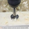 sourcing map Forstner Drill Bit 42mm (1-2/3") Tungsten Carbide 3