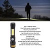 LED Flashlight USB Magnetic Charging 7 Gears Zoomable Black Light
