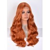 ISAMY Long Wavy Wigs for Women 26Inch Synthetic Middle Part