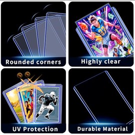 Fundas para tarjetas de 2000 cargas superiores para tarjetas, 3 x 4 pulgadas, plástico duro, soporte para tarjetas de fútbol deportivo