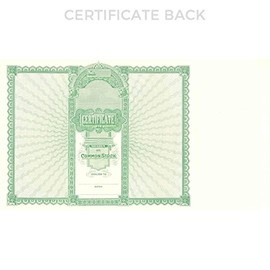 Goes 512 Blank Common Stock Certificate, Stock Certificate Forms, Size 8-1/2" x 15", Printable, Laser or Ink Jet Compatiable (Pack of 5)