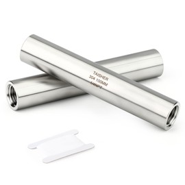 TAISHER 2PCS Stainless Steel Pipe Fittings, 1/4" NPT Female x 1/4" NPT Female Threaded, 4" Length Thickened Nipple Cast Pipe