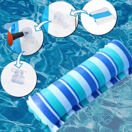 Inflatable Pool Floats, Meegoo Water Hammock Lounge, Portable Swimming Pool Hammock Drifter Chair for Adults Vacation Fun and Rest, 2 Pack