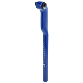 Motoforti Universal Bike Seat Posts Bike Saddle Post Seat Tube 27.2x400mm 25° Height Adjustable Carbon Fiber Blue 1 Pc