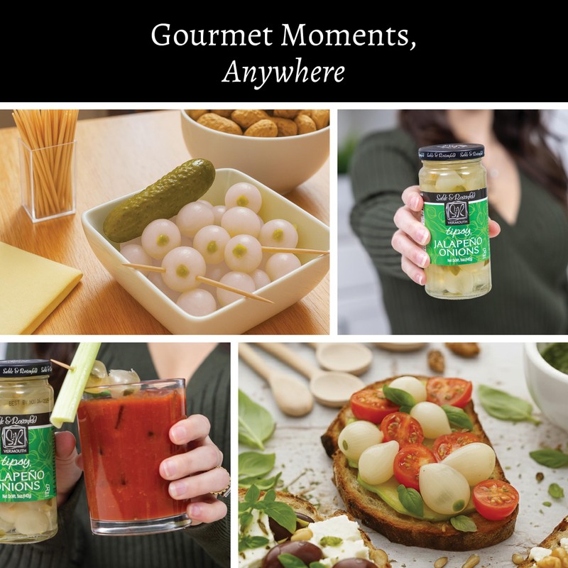 Sable & Rosenfeld Vermouth Tipsy Jalapeño Onions, 5 oz Jar