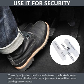 Brake Adjustment Tool,Brake Booster Adjustment Tool,Adjusts Brake Booster Push Rod To Optimize The Braking Distance Of The Brake Pedal,Suitable For Most Brake Booster With Adjustable Pins (White 1Pcs)