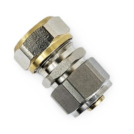 Adapter Reducer for Water Underfloor Heating Evoh Pipe and Multilayer Pert-Al Pert and Pex Pipe, Reducing Coupling Plastic to Copper Pipe (20mm Evoh x 15mm Copper)