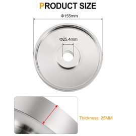 HARFINGTON Diamond Lapidary Wheel 6 Inch x 1 Inch Arbor Hole 2000 Grit Grinding Wheels for Stone, Marble, Glass, Ceramics, Crystal, Carbide, Steel