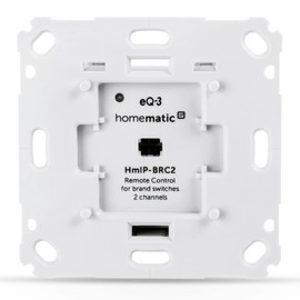 Homematic IP Homematic IP Smart Home Wandtaster fr Markenschalter C 2-fach, Wandtaster schaltet Homematic IP Aktoren und Funktionen, Wandschalter, Zubeh?r fr Ihr Homematic IP Smart Home, universell, 152000A0