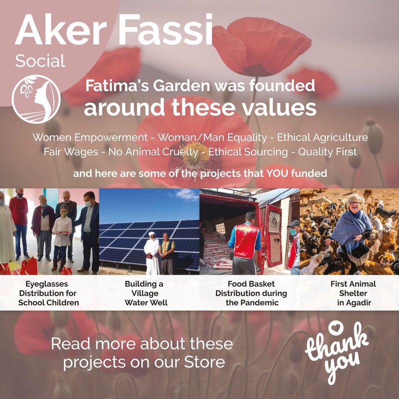 Fatima's Garden Natural Aker Fassi Powder with Pomegranate Bark -