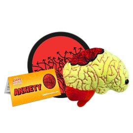 GIANTmicrobes Anxiety Plush – Learn and Educate About The Importance of Mental Health with This Memorable Plush, Educational Gift for Therapists, Psychologists, Educators and Anyone with Anxiety
