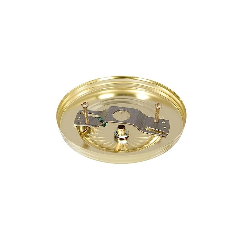 B&P Lamp® Brass Plated Steel Ceiling Light Canopy Plate Kit,