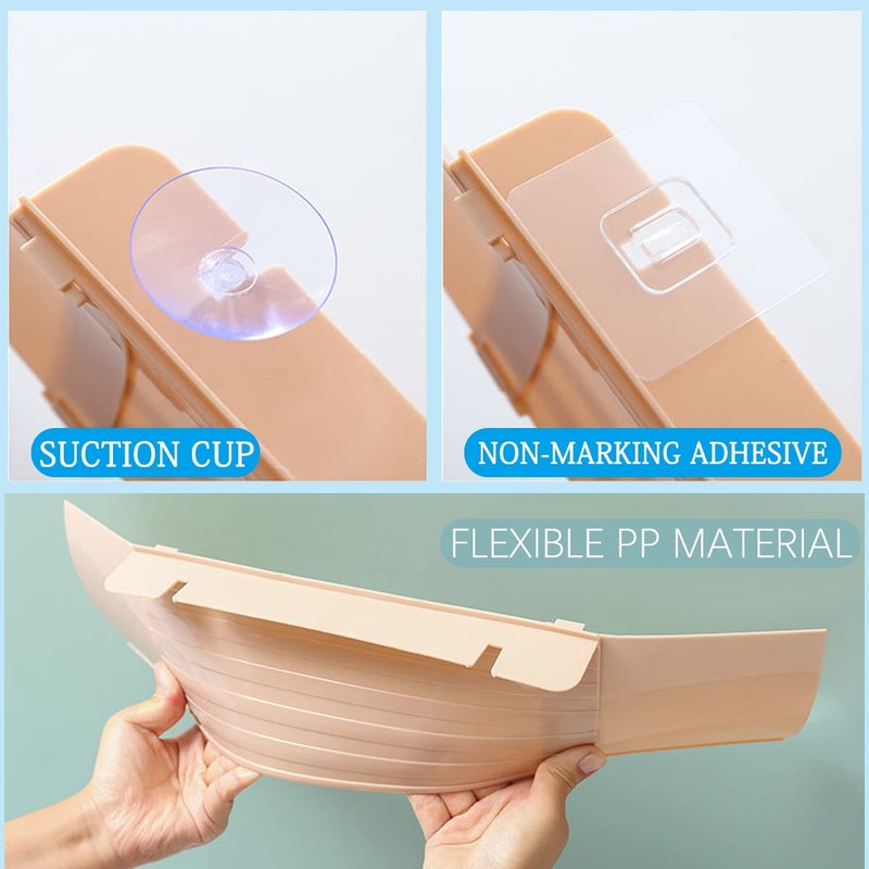 DOERDO Sink Water Splash Guard with 6Pcs Attached Sucker, Sink