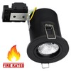 Long Life Lamp Company GU10 Fixed Black Downlight Fire Rated