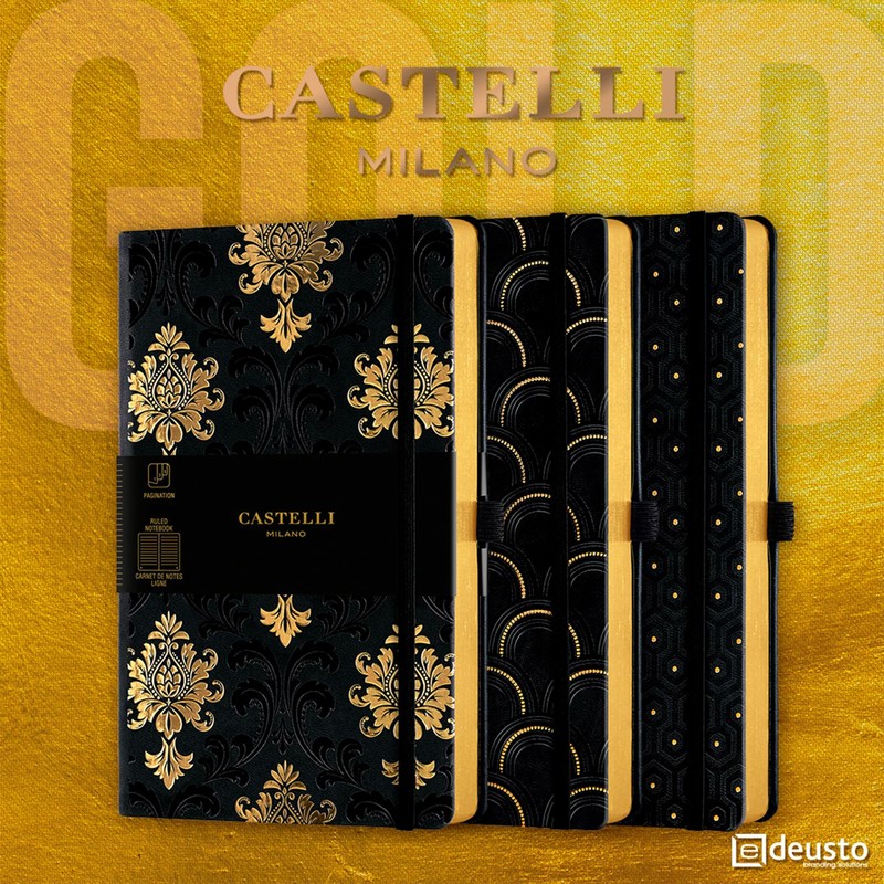 CASTELLI Notebook A5 Gold 13 x 21 – Notebook, Beautiful