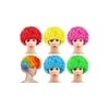 Peluca Afro Arcoíris Rizos Divertida Cosplay Fiesta 6 Color