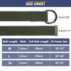 SUOSDEY 2 Pack Mens Canvas Belt with Double D-Ring,Durable and