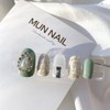 MunNail Pearl Tweed Nail Tip - Square / MunNail 진주