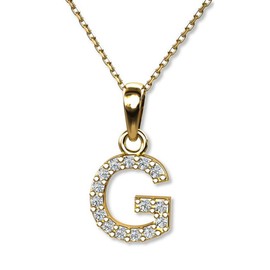 LillyMarie Ladies 333 Gold Chain Letter Pendant G Colourless Length Adjustable Confectionery Gifts Partner Christmas