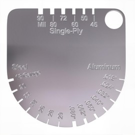 PEAKISM Shingle Gauge for Roof Shingles – Stainless Steel Panel & Membrane Thickness Gauge – Accurate Roof Inspection Tool for Asphalt Shingles, Panels & Roofing Membranes