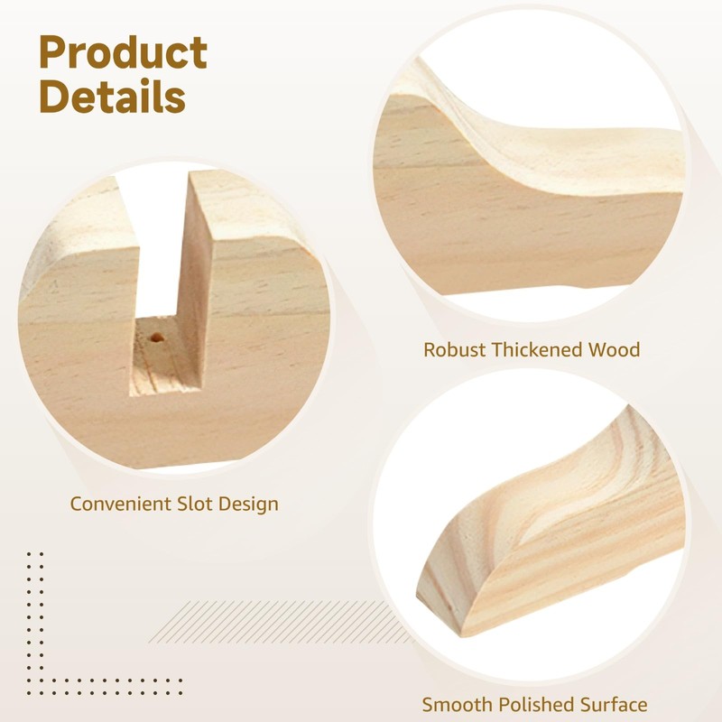 OMISTAR 5 Pcs Folding Room Divider Stands, Wooden Privacy Screen