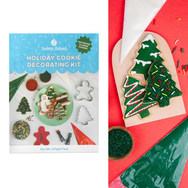 Sweets Indeed, Holiday Cookie Decorating Kit, Perfect for christmas baking