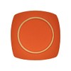 Ceramic Tea Holder (Square, Orange), W 3.5 x H 0.8